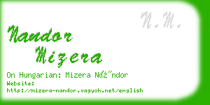 nandor mizera business card